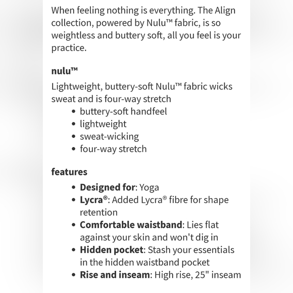 Lululemon Align Pant II in Hazy Jade, size 12 - Picture 9 of 9